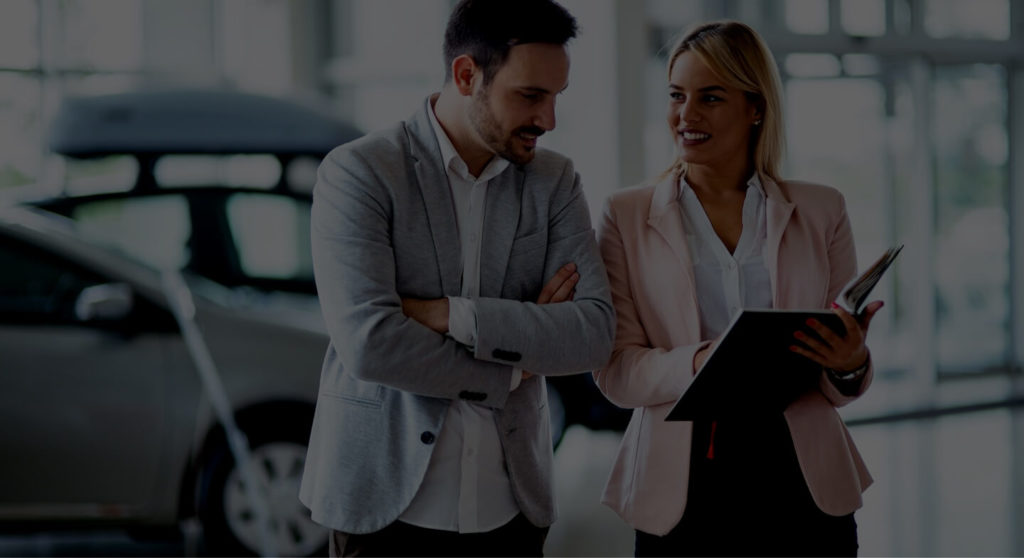 woman car sales person