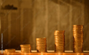Stacked Canadian 1 Dollar Coin
